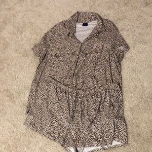 Cheetah print pajama set